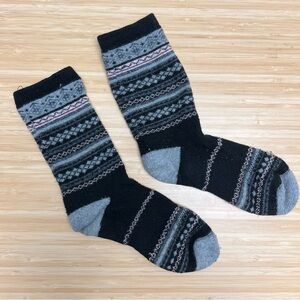 Patterned Black and Gray Socks